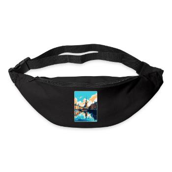 Hamburg Deutschland Vintage Reiseplakat Souvenir WPA - Gürteltasche - Schwarz - Vorne