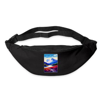 Scandinavian Mountains Norway Travel Poster WPA - Bum bag - black - Front