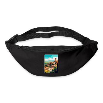 Grenade Espagne Affiche de voyage vintage WPA Souvenir - Sac banane - noir - Devant