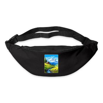 Dolomiten Italien Vintage Reiseplakat Souvenir WPA - Gürteltasche - Schwarz - Vorne