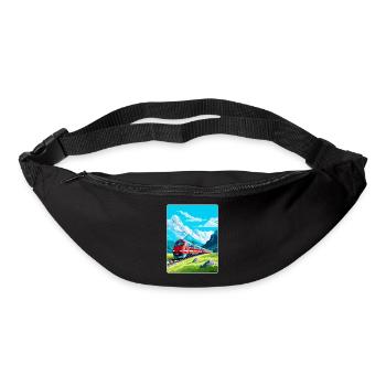 Glacier Express Suisse Affiche de voyage vintage - Sac banane - noir - Devant