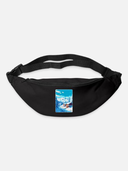 Méribel France Affiche de voyage vintage Souvenir WPA - Sac banane - noir