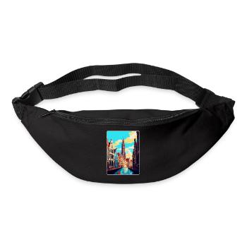 Antwerp Belgium Vintage Travel Poster Souvenir WPA - Bum bag - black - Front