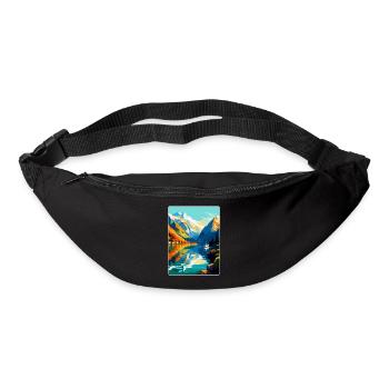 The Fjords Norway Vintage Travel Poster Souvenir - Bum bag - black - Front