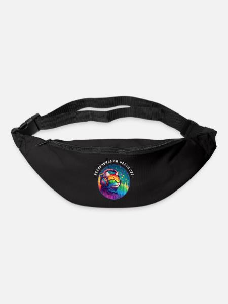 LGBT. Headphones on world off - Bum bag - black