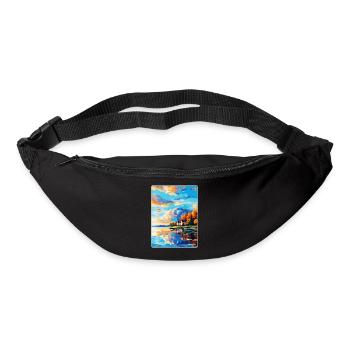Kuopio Finlande Affiche de voyage vintage Souvenir WPA - Sac banane - noir - Devant