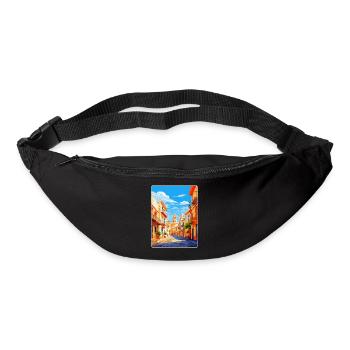 Alicante Espagne Affiche de voyage vintage Souvenir WPA - Sac banane - noir - Devant