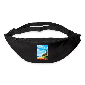 Faro Portugal Affiche de voyage vintage WPA Souvenir - Sac banane - noir - Devant
