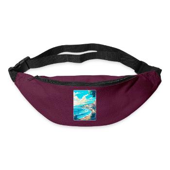 Nice France Vintage Travel Poster WPA Art Souvenir - Bum bag - burgundy - Front