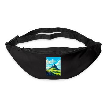 Rock Of Cashel Irlande Royaume-Uni Affiche De Voyage Vintage - Sac banane - noir - Devant