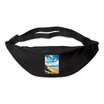 Saltburn By The Sea Angleterre Royaume-Uni Affiche de voyage WPA - Sac banane - noir - Devant