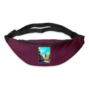 Salisbury England Uk Reiseposter Souvenir WPA - Gürteltasche - Burgunderrot - Vorne