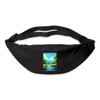 Golitha Falls, England, Vereinigtes Königreich, Reiseposter, Souvenir - Gürteltasche - Schwarz - Vorne