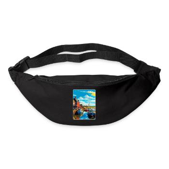 Whitstable Harbour, England, Vereinigtes Königreich, Reiseposter, WPA - Gürteltasche - Schwarz - Vorne