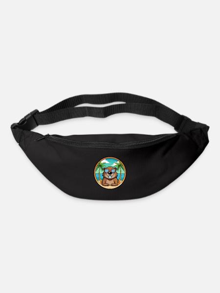 Biber Lustige Cartoon Sommer Strand Sonnenbrille Cool - Gürteltasche - Schwarz