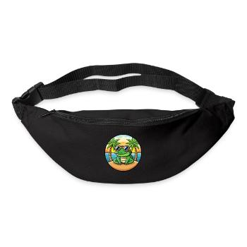 Frosch Lustige Cartoon Sommer Strand Sonnenbrille Aufkleber - Gürteltasche - Schwarz - Vorne