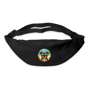 Lunettes de soleil Rottweiler Dog Cartoon Summer Beach - Sac banane - noir - Devant