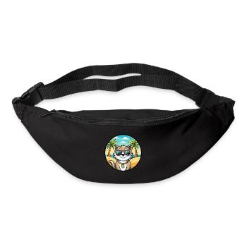 Ragamuffin Cat Breed Cartoon Sunglasses Beach - Bum bag - black - Front