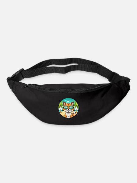 Sokoke Katzenrasse Cartoon Sonnenbrille Strand - Gürteltasche - Schwarz
