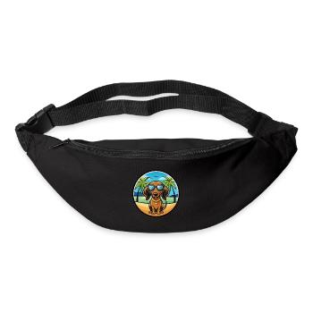 Alpine Dachsbracke Dog Breed Lunettes de soleil de dessin animé - Sac banane - noir - Devant