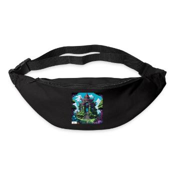 Comic style temple - Bum bag - black - Front