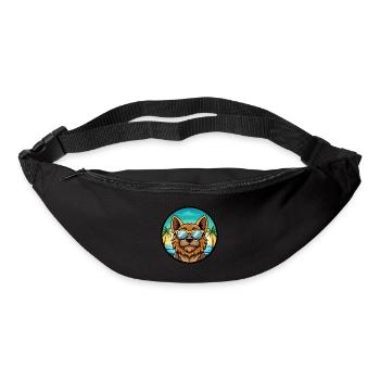 Griffon Bruxellois Hunderasse Cartoon Sonnenbrille - Gürteltasche - Schwarz - Vorne