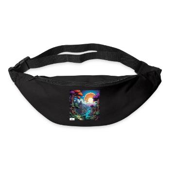 Paysage onirique du monde de la bande dessinée - Sac banane - noir - Devant