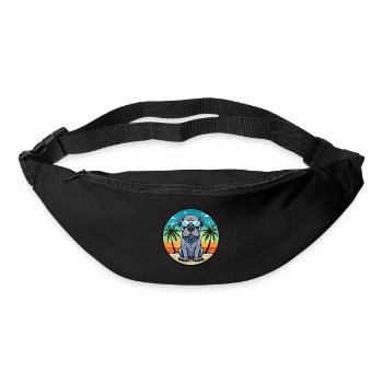 Neapolitanische Dogge Hunderasse Cartoon Sonnenbrille - Gürteltasche - Schwarz - Vorne