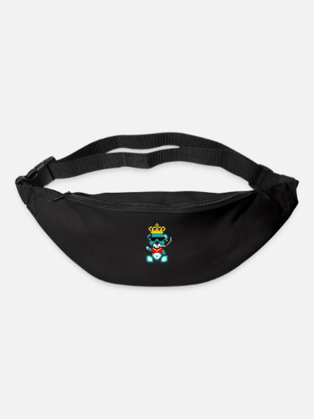 Pixel Bear King - Sac banane - noir