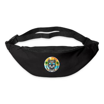 Lunettes de soleil Bouvier Des Ardennes Dog Breed Cartoon - Sac banane - noir - Devant
