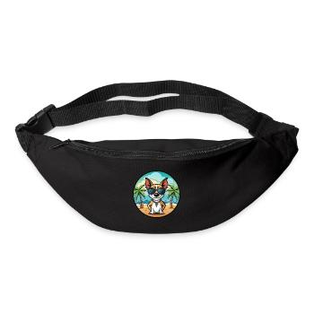 Decker Rat Terrier Lunettes de soleil de dessin animé de race de chien - Sac banane - noir - Devant