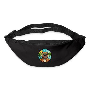 Bordeauxdogge Hunderasse Cartoon Sonnenbrille Strand - Gürteltasche - Schwarz - Vorne