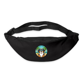 Grand Bouvier Suisse Race Cartoon Beach - Sac banane - noir - Devant