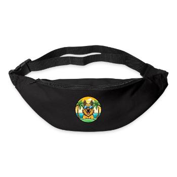 Roi Berger Chien Race Dessin Animé Lunettes De Soleil Plage - Sac banane - noir - Devant