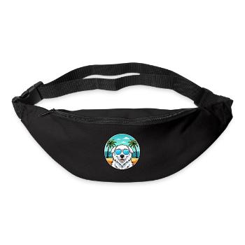 Kuvasz Ungarische Hunderasse Cartoon Sonnenbrille Strand - Gürteltasche - Schwarz - Vorne