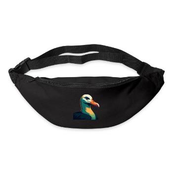 Albatross Zeichentrickfigur Buntes Haustier Tier - Gürteltasche - Schwarz - Vorne