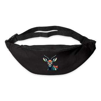 Antilope Zeichentrickfigur Buntes Haustier Tier - Gürteltasche - Schwarz - Vorne