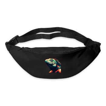 Iguana Cartoon Character Colorful Pet Animal - Bum bag - black - Front