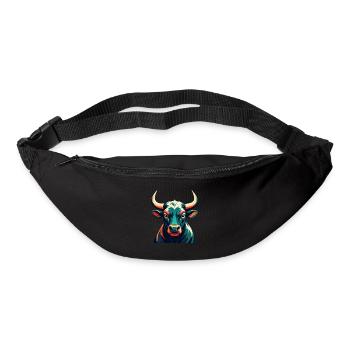 Bull Cartoon Character Colorful Pet Animal - Bum bag - black - Front