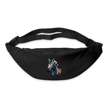 Zebra Cartoon Character Colorful Pet Animal - Bum bag - black - Front