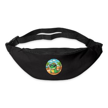 Lunettes de soleil de plage d’été de dessin animé drôle de lézard - Sac banane - noir - Devant