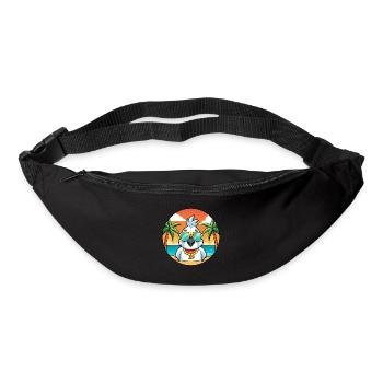 Kakadu Lustige Cartoon Sommer Strand Sonnenbrille - Gürteltasche - Schwarz - Vorne
