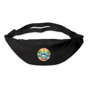Lunettes de soleil de plage d’été de dessin animé drôle de baleine - Sac banane - noir - Devant