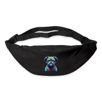Griffon Bruxellois Hunderasse Karikatur Kawaii - Gürteltasche - Schwarz - Vorne