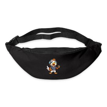 Eagle Funny Cartoon Character Headphone Music - Bum bag - black - Front