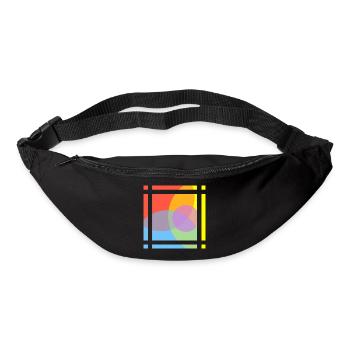 Geometric play of colours - Bum bag - black - Front