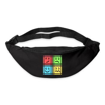 Geometrische Muster - Gürteltasche - Schwarz - Vorne