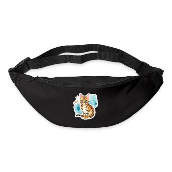Chat du Bengale Aquarelles - Sac banane - noir - Devant