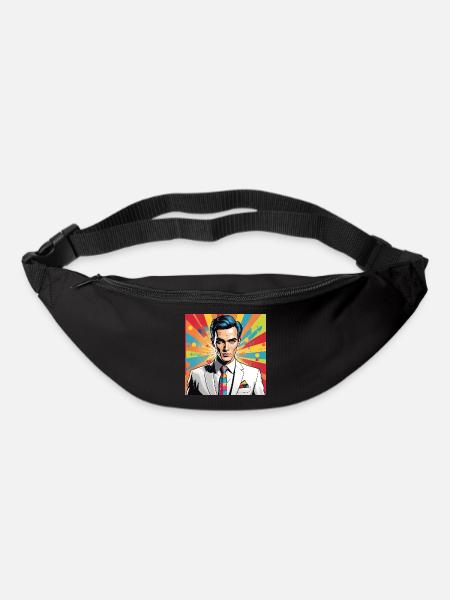 Portrait Pop Art Élégant - Sac banane - noir