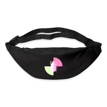 Duo Weiß Pastellrosa - Gürteltasche - Schwarz - Vorne
